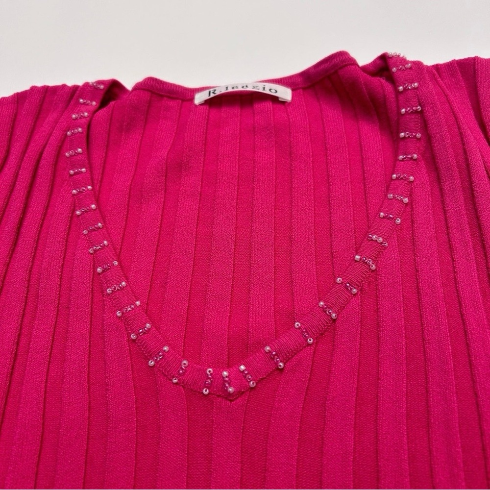 Pink Ribbed Women's Top - Picture 4 of 5